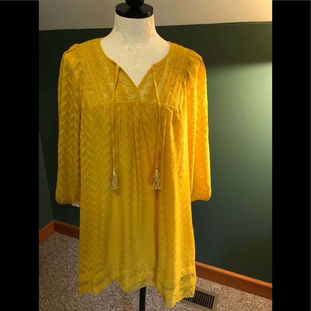 One September mustard yellow dress